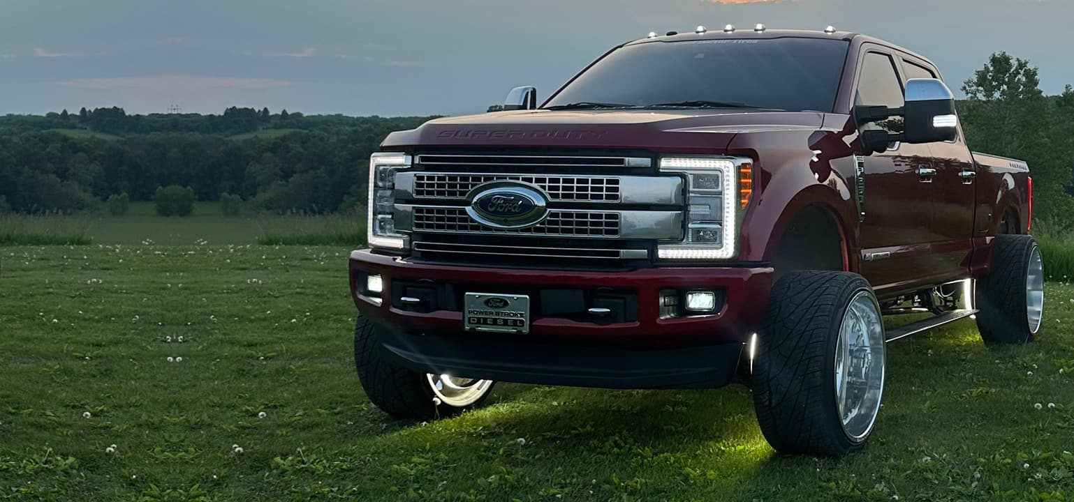 Lifted Ford Super Duty diesel truck tuned by Fine Tuned Diesel, Magnolia, TX